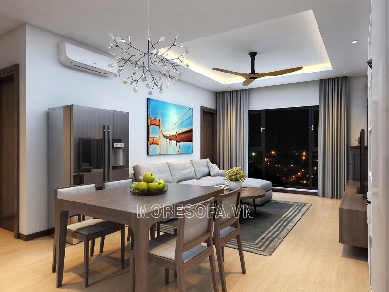 Ghế sofa góc nỉ hiện đại đẹp